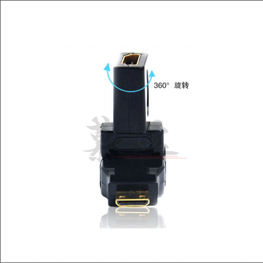 360 Mini HD-compatible male TO HDTV female Swivel Right Angled Adapter