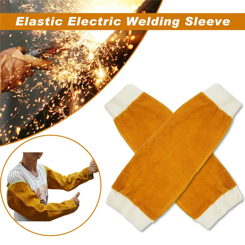 1 Pair Heat Resistant Welding Arm Sleeves Protection Cuff Safety for Workers Welder Arm Protective Sleeves Heat Resistant