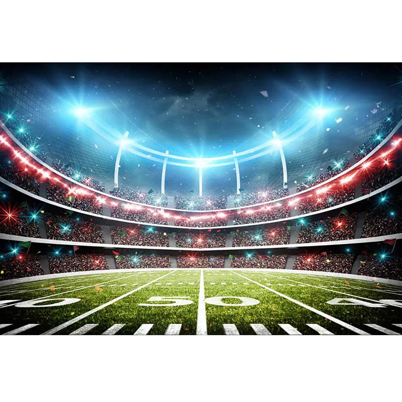 Super Bowl Photography Backdrop Stadium Background for Photo Studio Football Audience Platform MW-133