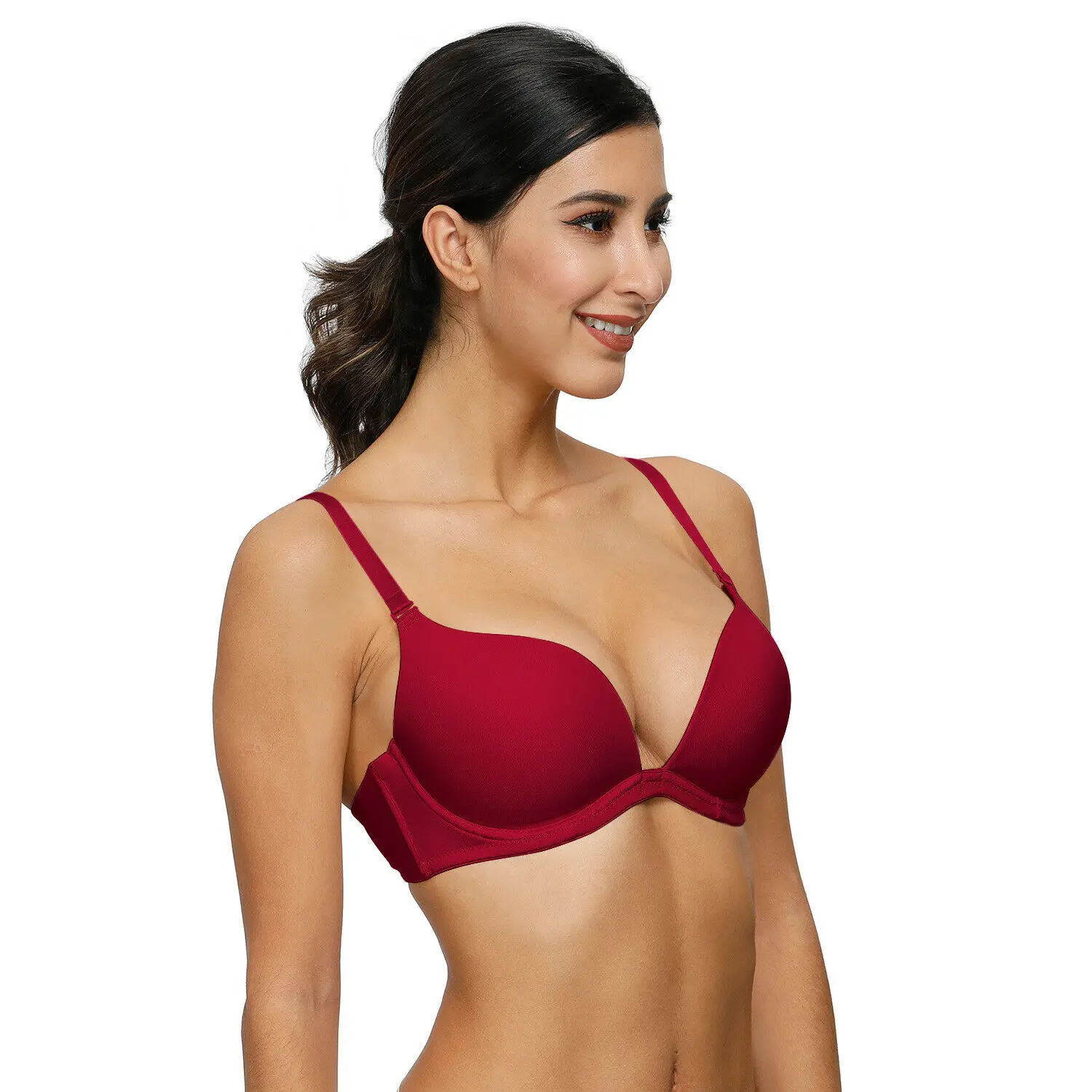 Hot Sales Sexy Women Low Cut Criss Cross Magic Convertible Bandage Underwire Padded Push Up Bras Multiway Adjusted Lingerie