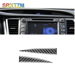 Carbon Fiber Car Clock Display Panel Stickers Trim Cover For Toyota Highlander 2015 2016 2017 2018 Car Accessories Interior