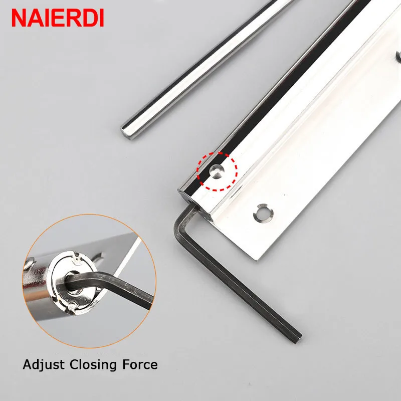 NAIERDI Adjustable Door Automatic Closer Stainless Steel Door Hinge Household Automatic Door Spring For Fire Rated Door Closers