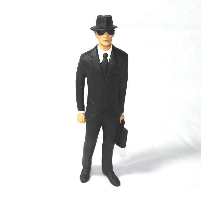 Figura de acción de vaquero occidental para niños, figura de Anime de ciudad, hombre en negro, Jinete femenino, decoración de miniaturas de jardín de hadas, modelo de estatuilla, juguetes para niños