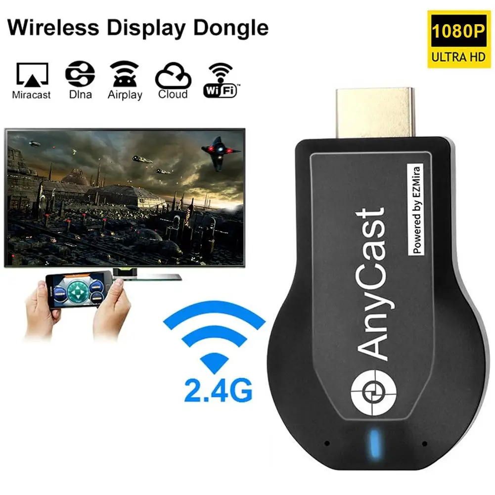 

Wireless Display Receiver 1080P HD WiFi TV Dongle Audio Adapter Universal Smart TV Play Simultaneously for DLNA Miracast Screen