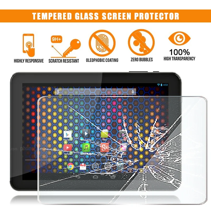 

For ARCHOS 90 Neon Tablet Tempered Glass Screen Protector 9H Premium Scratch Resistant Anti-fingerprint Film Cover