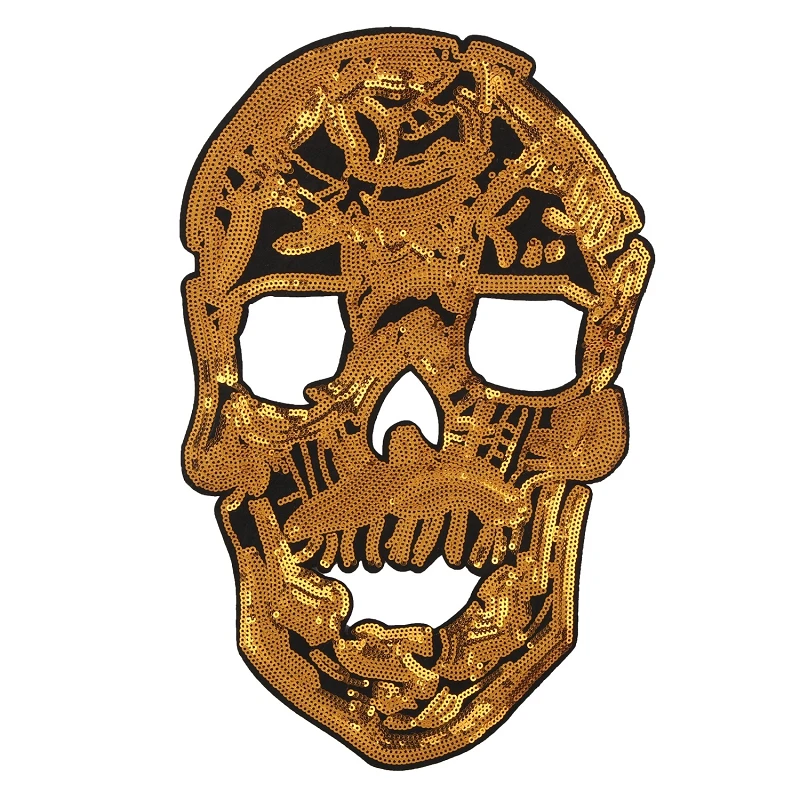 

10 шт., нашивки с черепом для одежды, наклейки, женская футболка с блестками и блестками, модные топы, рубашка, нашивка для девочек, аппликация, одежда