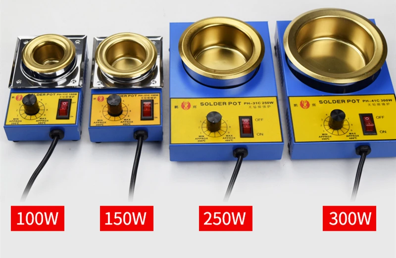 220V 100W Tin pot ID 38mm Tin capacity 0.25kg Adjustable Temperature Solder Pot Tin Stove Melting Furnace Desoldering Tools