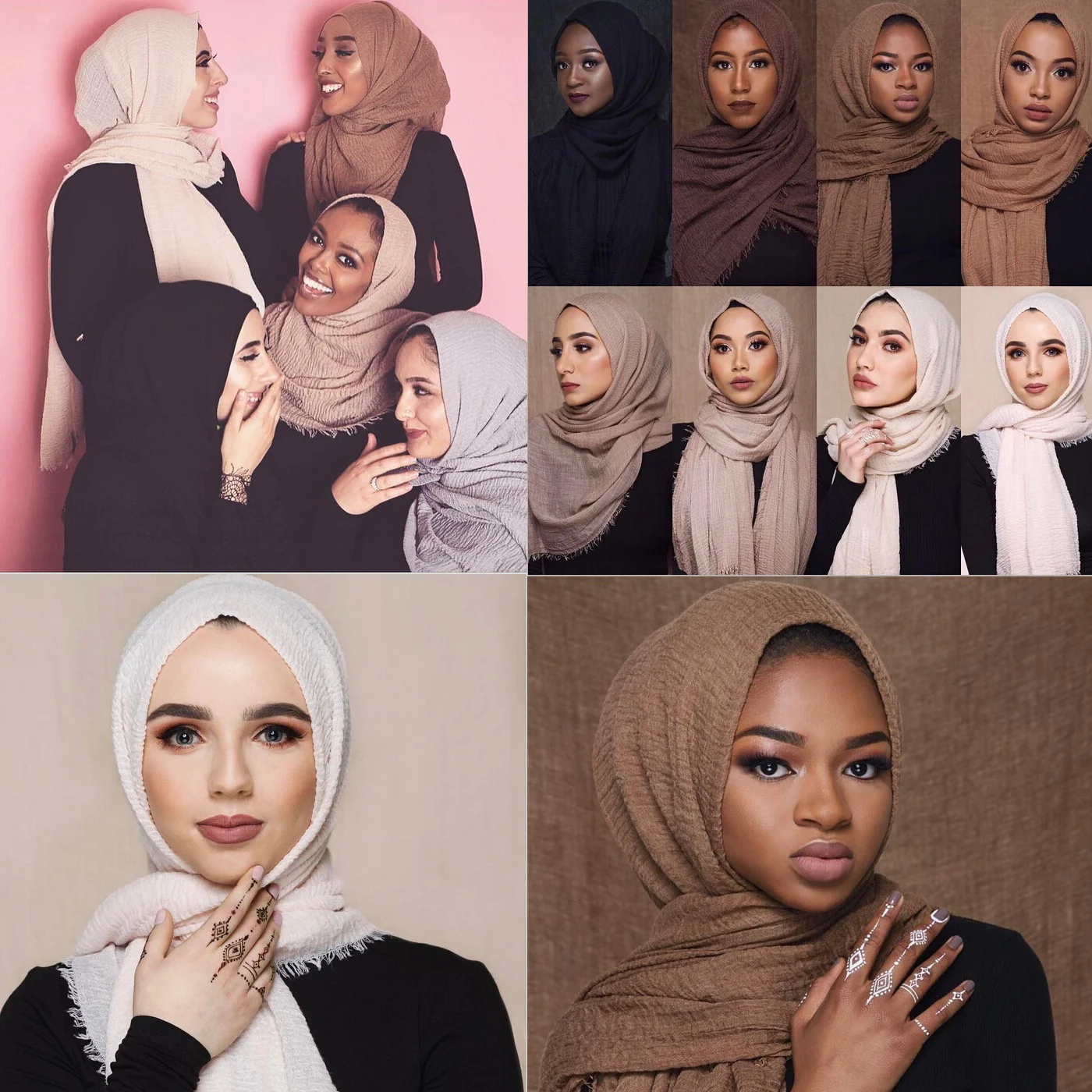 1 pçs cachecol para mulheres muçulmanas hijabs cachecóis longos envoltórios neckerchief bandana simples hijab cabelo cabeça cachecol algodão moda para adulto