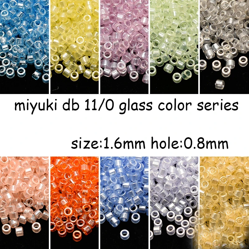 Ornament Japanese Seed Beads Miyuki Delica Beads DB11/0   Glass Color Series 5G Pack Beads for Jewelry Making