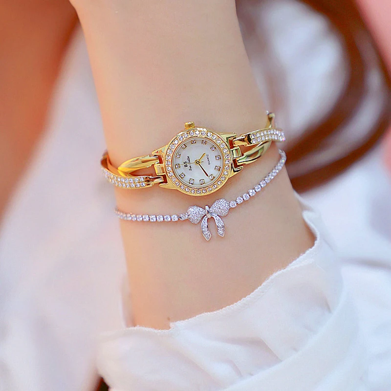 Luxury Women Watches Diamond Famous Brand Elegant Dress Quartz Watches Ladies Small Dial Clock Rhinestone Wristwatch Dropship