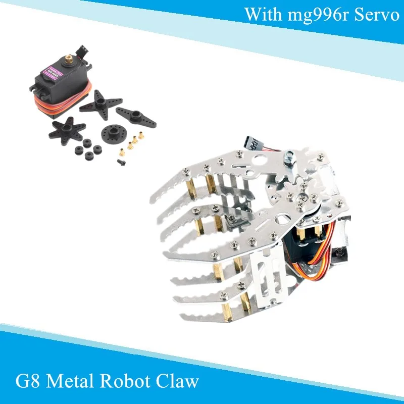 Standard G8 Robotic Arm With MG996R Servo Metal Manipulator Gripper Claw DIY RC Parts