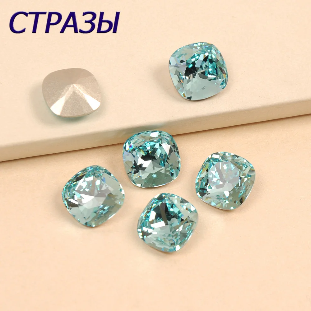 

4470 Aquamarine Sew on Rhinestones foiled Glass strass chatons czech crystal Nail Art rhinestone jewelry making Garment beads