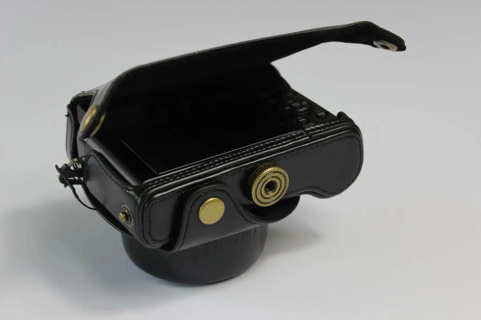 고급 PU 가죽 카메라 케이스 가방 커버, 파나소닉 DMC-LX100 LX100 LX100 II DC-LX100 II, 스트랩 포함 카메라 가방