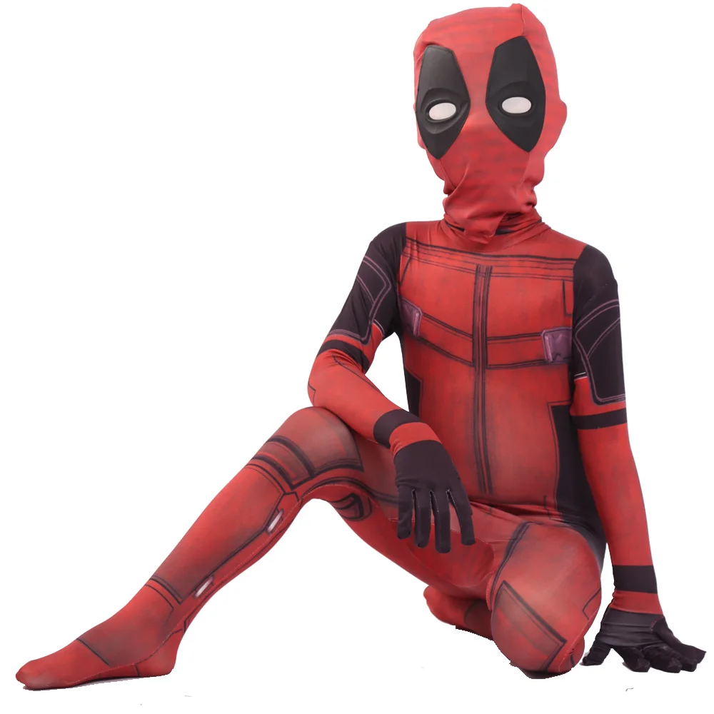 2020 Deadpool Costume CosplaySuperhero Costumes Mask Suit Jumpsuit Bodysuit Halloween Party Costume for Boy Adults