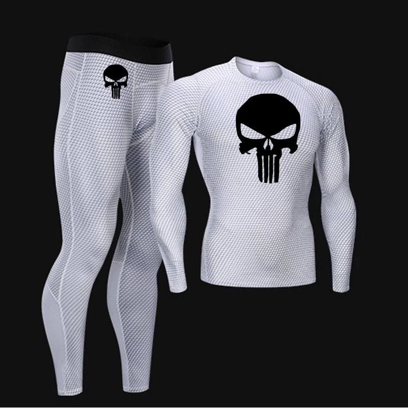 Men Thermal underwear winter Long johns Set MMA rashgard male Tactics T-shirt Fitness leggings Compression Tights Brand Clothing