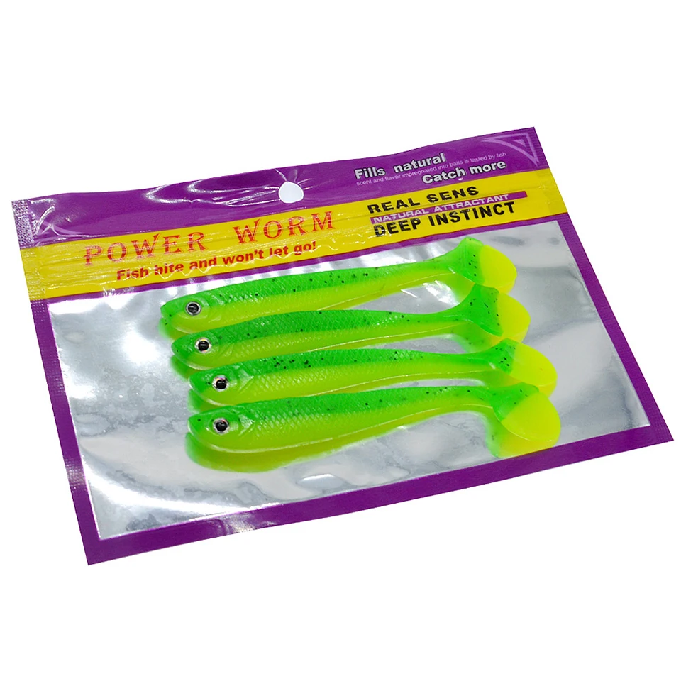 GOBYGO 4PCS/Lot 110MM 6G Soft Fishing Lure Atificial Fishing Baits Wobblers Swimbait Soft Bait Silicone Bait Sea Fishing Tackles image 2