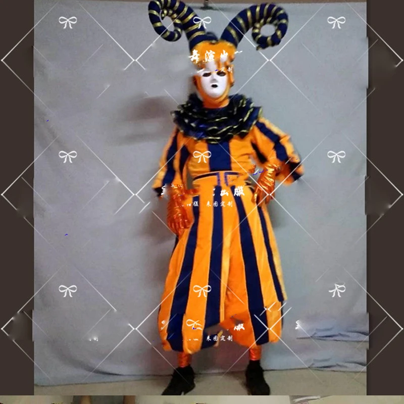 Halloween cosplay clown costume Venice Europe court dress Clown suit  bar role play masquerade headdress clothing