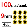 100 Piezas de Oro de 9mm