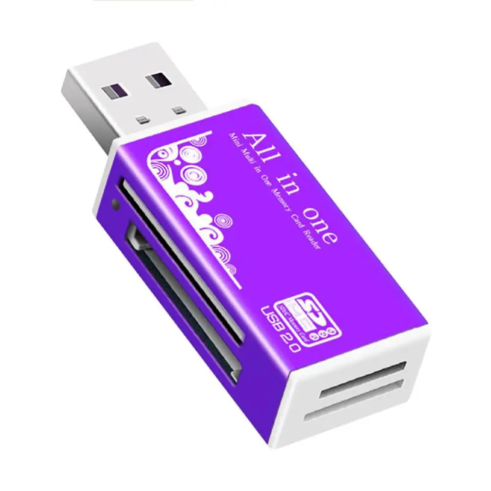 USB 2.0 Multifunctional Card Reader Micro-SD/TF/CT/MS/SDHC/MMC Memory 4 in 1 Card Reader Adapter for laptop computer