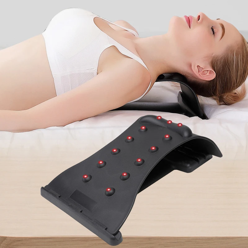 

Back Massager Magnetic Therapy Lumbar Traction Device Cervical Vertebrae Stretching Tool Spine Back Pain Relief Massage Brace