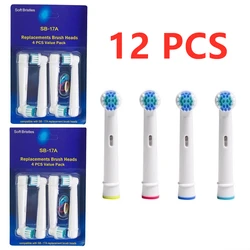 Cabezales de repuesto para cepillo de dientes eléctrico Oral B Pro Health, 12 piezas, Compatible con Triumph, Advance Power