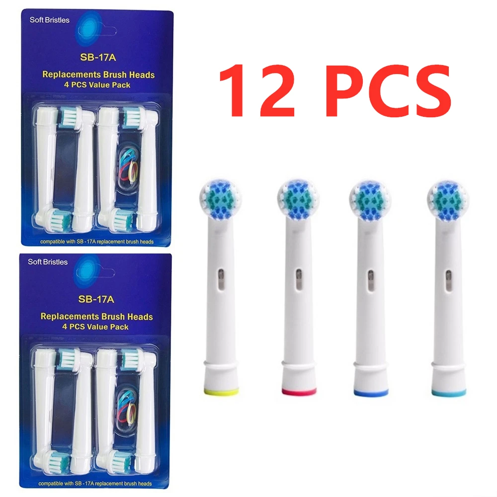 12Pcs Replacement Brush Heads Compatible with Oral B Electric Toothbrush Replacement heads/ Pro Health/Triumph/ Advance Power