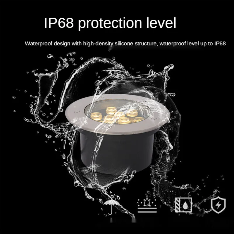 Ip68 Wasserdicht Rasen Garten Licht Unterirdischen Licht Landschaft Beleuchtung Niederspannung Landschaft Beleuchtung DC24V 1W 3W 5W 6W 7W Lampe