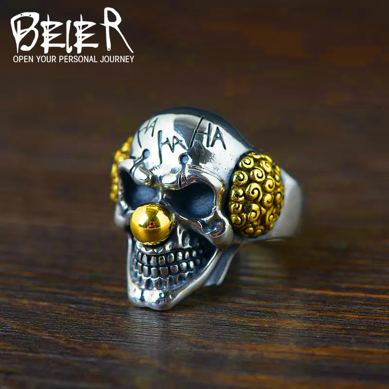 BEIER the Jack face design ring stainless steel funny clowns man punk jewelry as gift for friend Dropshipping BR8-642