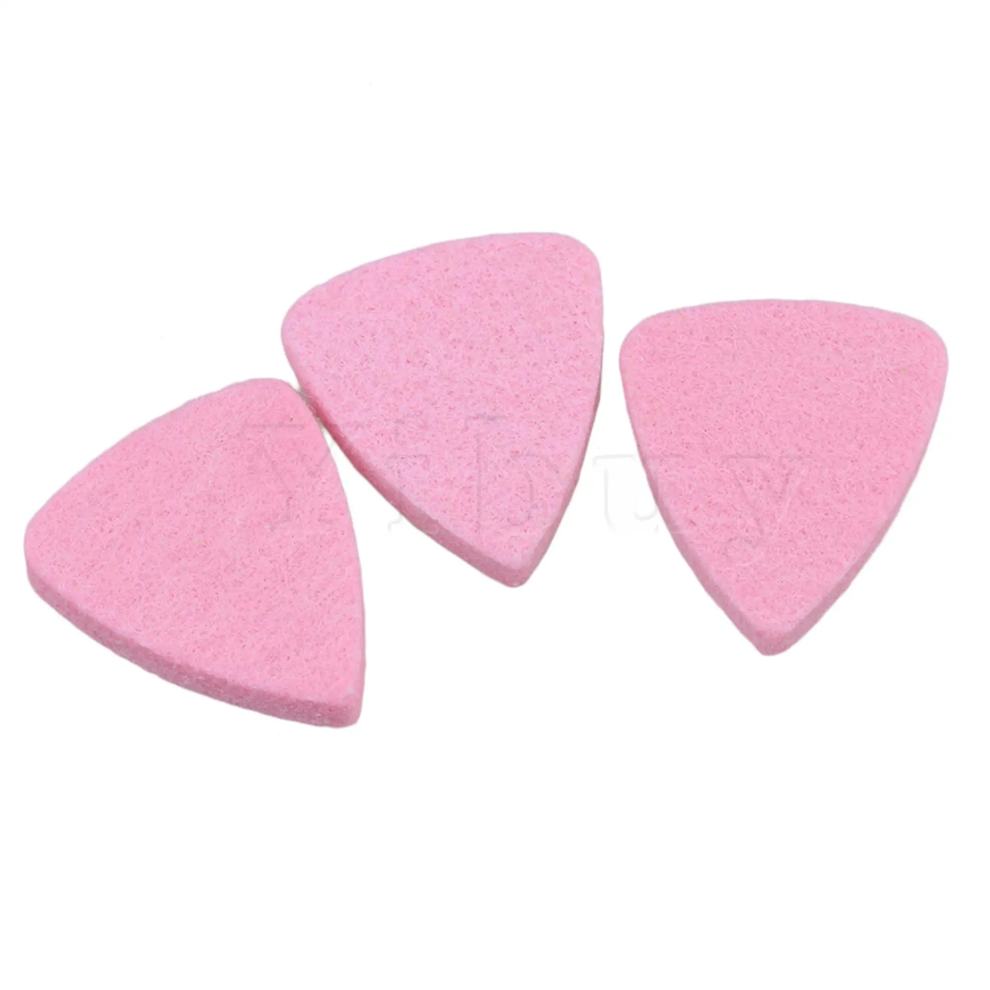 5Pcs Pink  3.8mm Guitar Wool Picks Plectrums for Ukulele & Bass Parts