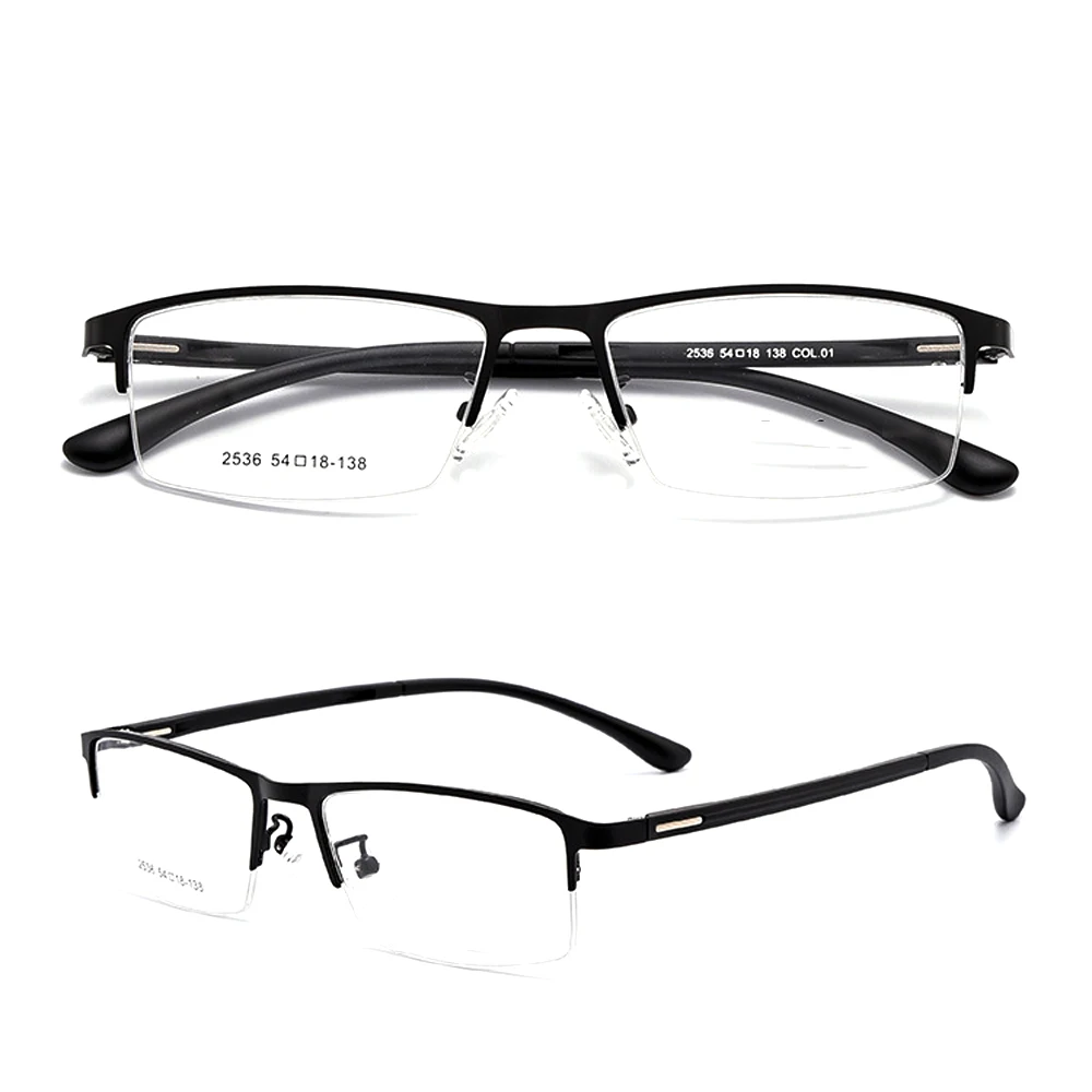 Business Men's Halfrim Photochromic Gray Reading Glasses Comfortable Alloy High Quality +1.0 +1.5 +1.75 +2.0 +2.5 +3 +3.5 +4