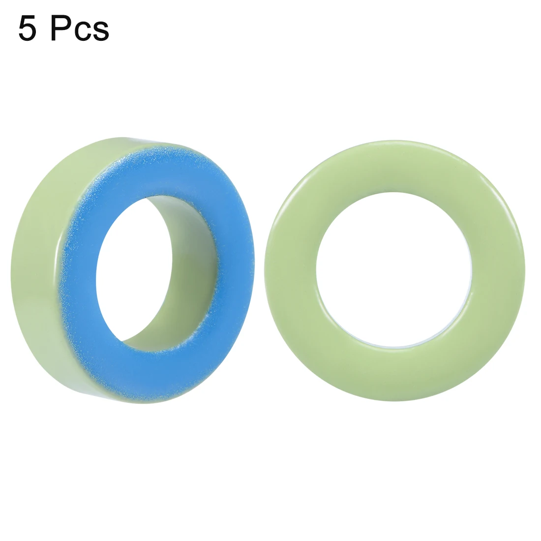 5pcs 12.2x20.5x6.5mm Ferrite Ring Iron Powder Toroid Cores Light Green Blue Power Inductor Ferrite Rings for Power Transformers