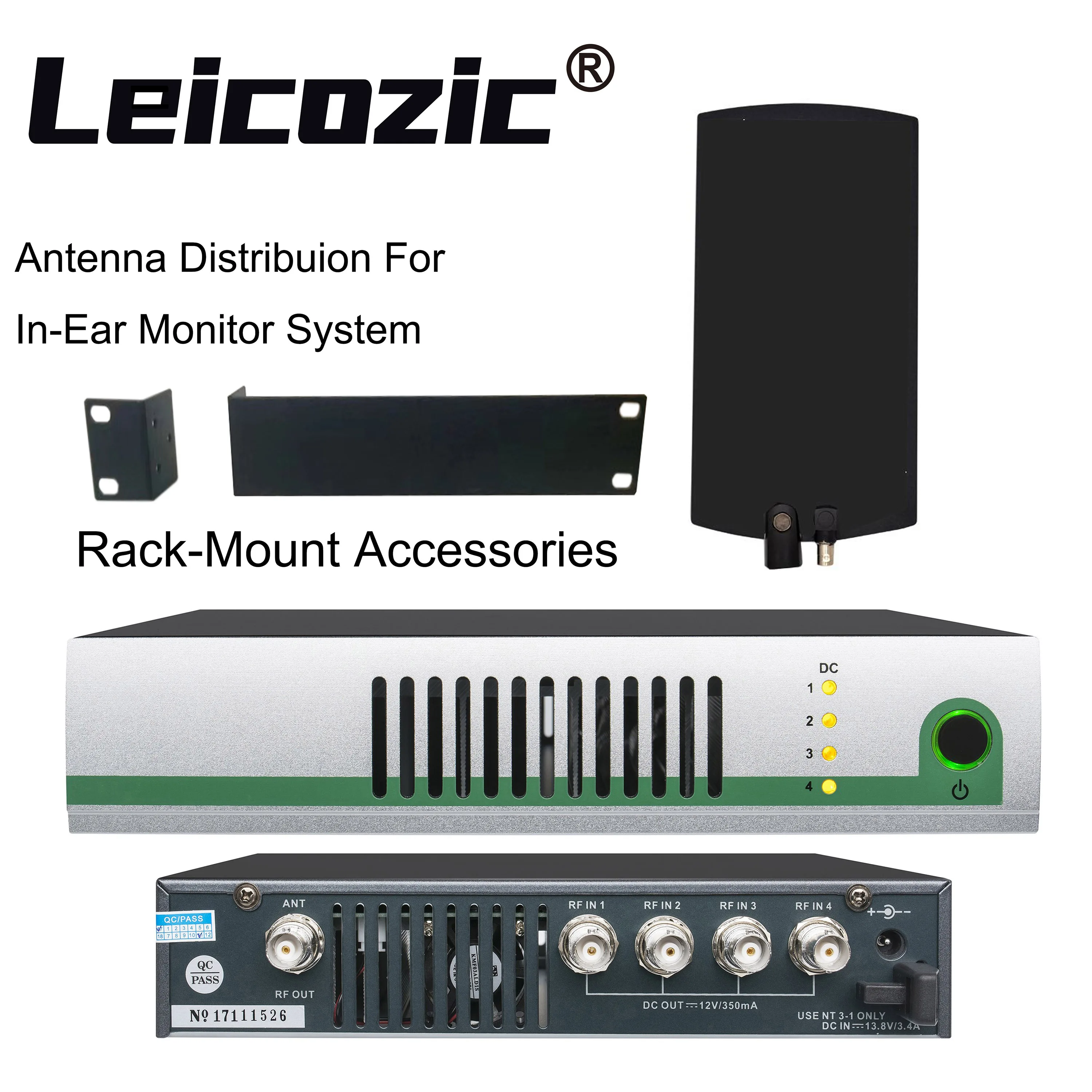 

Leicozic 500-950Mhz UHF Wireless System Antenna Power Distribution Amp+Active Transmitter Combiner For In Ear Monitor SR2050 IEM