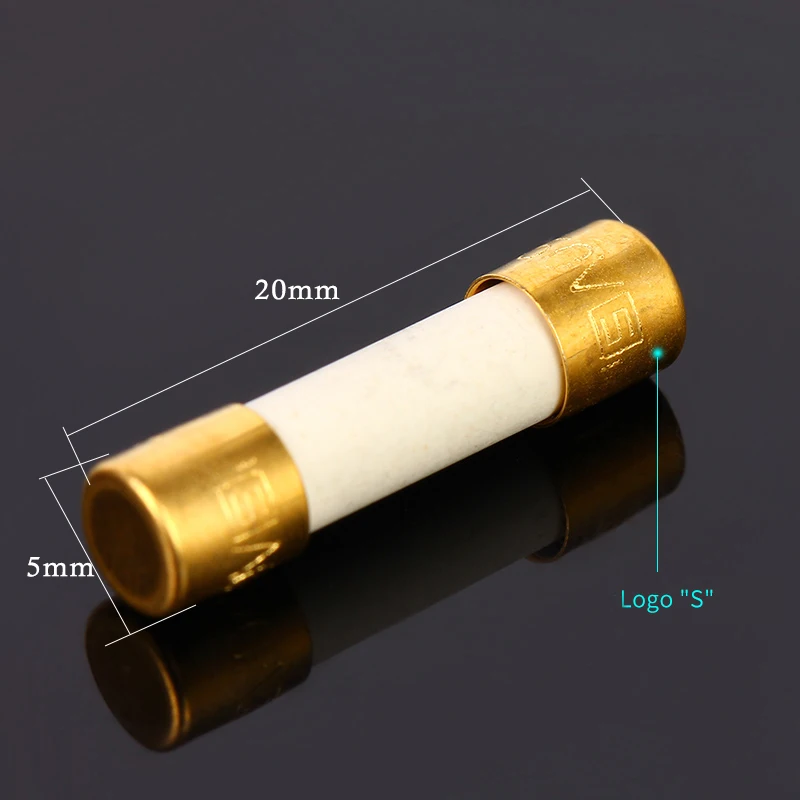 1PCS 5*20 HIFI 스위스 퓨즈 오디오 전력 증폭기 소켓 단결정 실버 나노 퓨즈 플레이어 소켓 고속 블로우 튜브 퓨즈