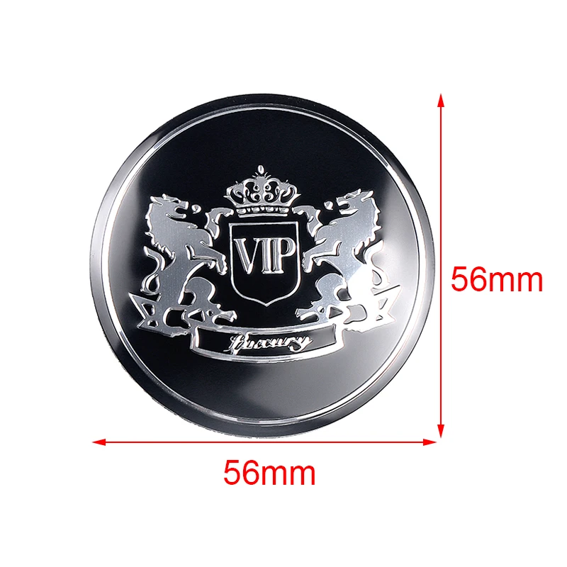 Car Styling 4Pcs/set 56mm Lion VIP Lion Emblem Wheel Center Cap Sticker Decoration Decal For BMW Audi Nissan Toyota Honda Dodge