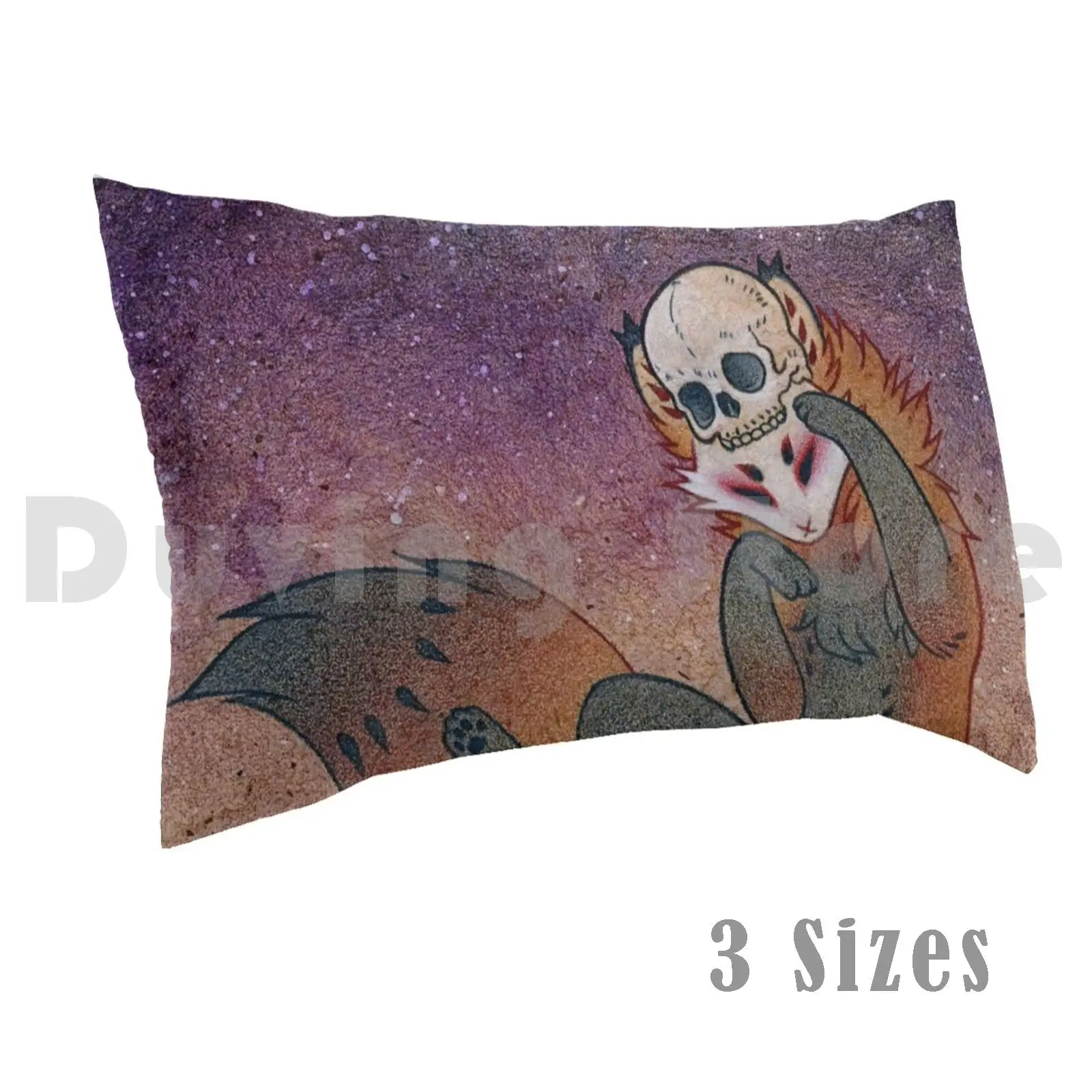 The Mischief Maker Pillow Case Printed 50x75 Fox Yokai Youkai Tea Fox Illustrations