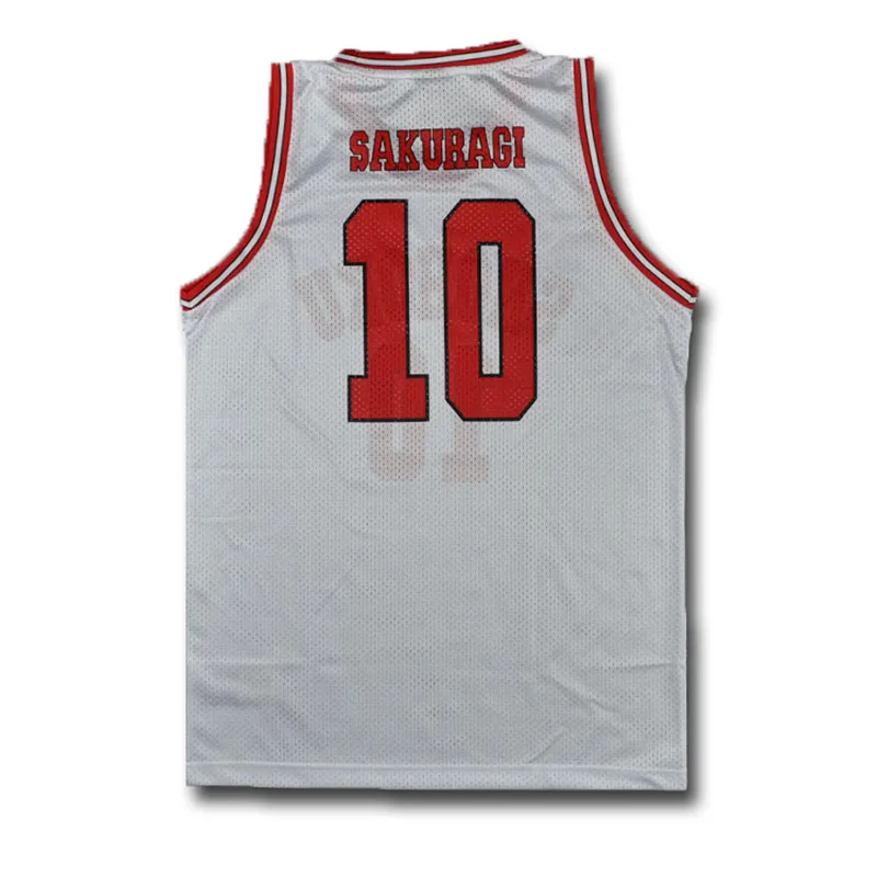 Luminhoku School Basketball Team, White Anime Cosplay Costume, Sakuragi HanampiercMitsui, Slam Dunk Jersey, Sports Wear, Uniform, 1-15