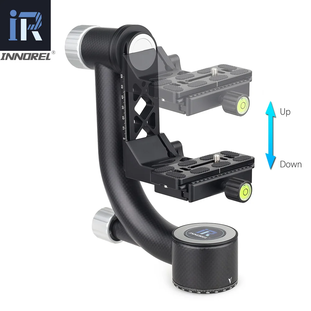 INNOREL CH5 Tripod Head QR Plate Carbon Fiber Gimbal for Telephoto Lens 720°Rotation High Precision CNC