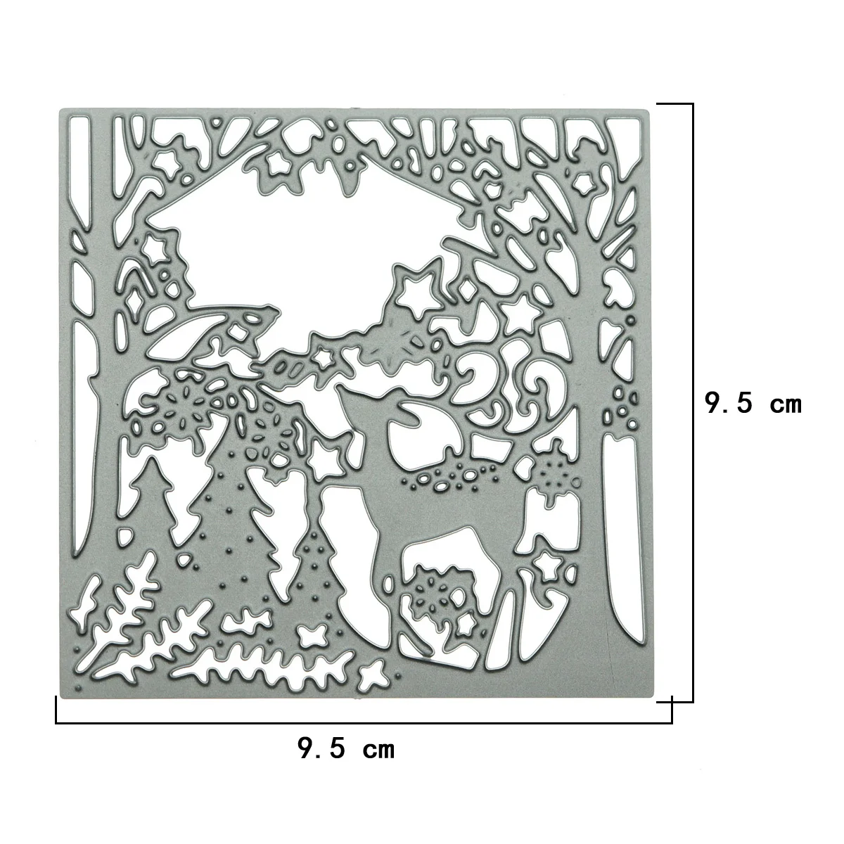 Forest Pattern Card Cover Cutting Dies Scrapbooking Craft Deer Trees Pattern Cutter Mold For Envelope Surface Border