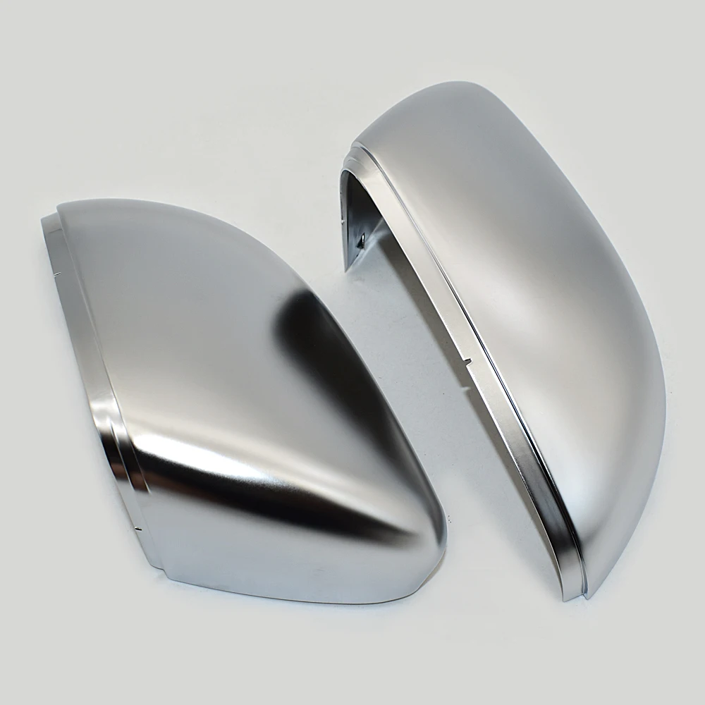 Matt Chrome Mirror Cover Silver Rearview Side Mirror Cap Housing For Volkswagen VW Golf 6 MK6 Touran