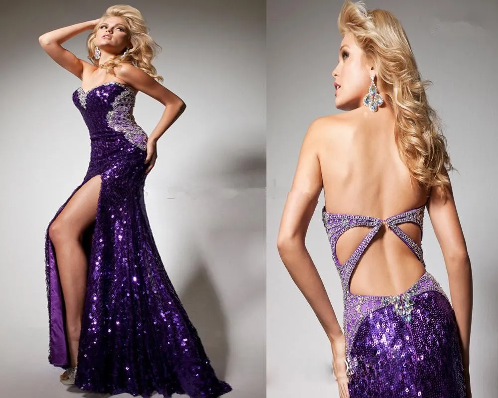 Vestido de festa 2014, frete grátis, novo estilo, robe, festa, sensual, sem costas, roxo, amor, cristal, personalizado, baile