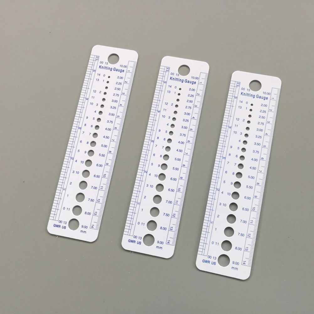Knitting Tool Needle Gauge Inch Sewing Ruler 2-10mm Size Measuring Ruler Accessories