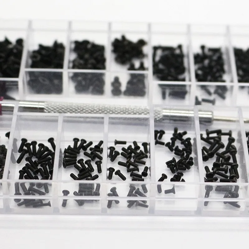 500 pz 18 tipi Mini vite Kit fai da te occhiali per Computer portatile assemblare riparazione vite di fissaggio set vite in miniatura con cacciavite