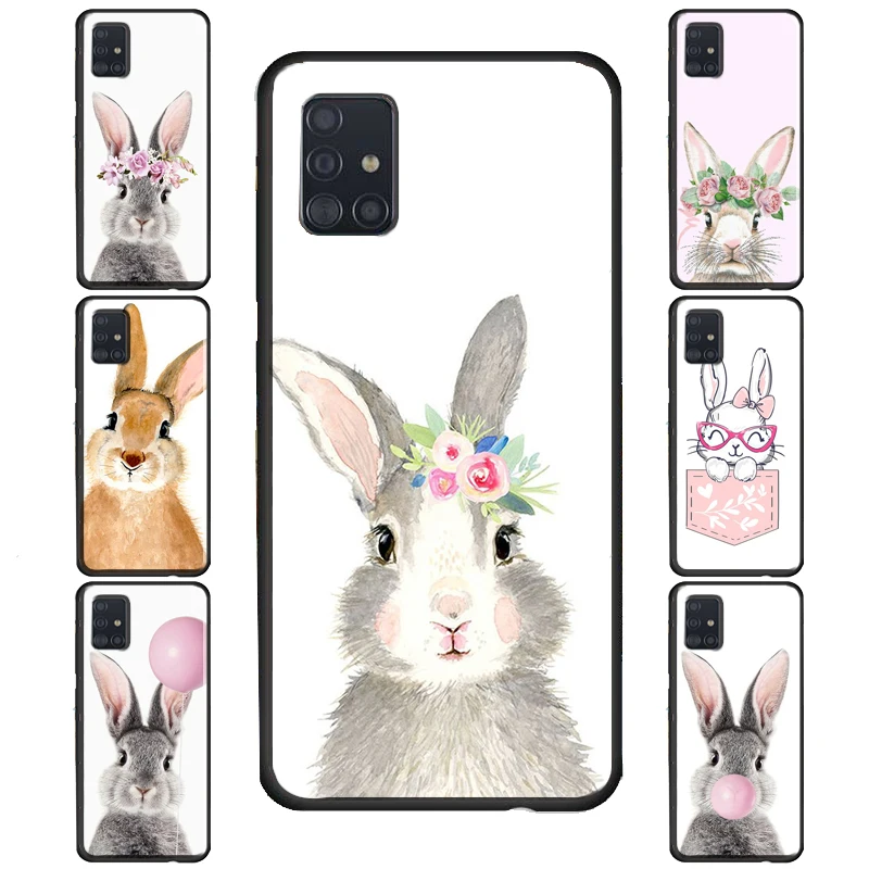 Cute Bunny Rabbit Case For Samsung Galaxy S20 FE S22 S21 Ultra S8 S9 S10 Note 10 Plus S10e Note 20 Ultra