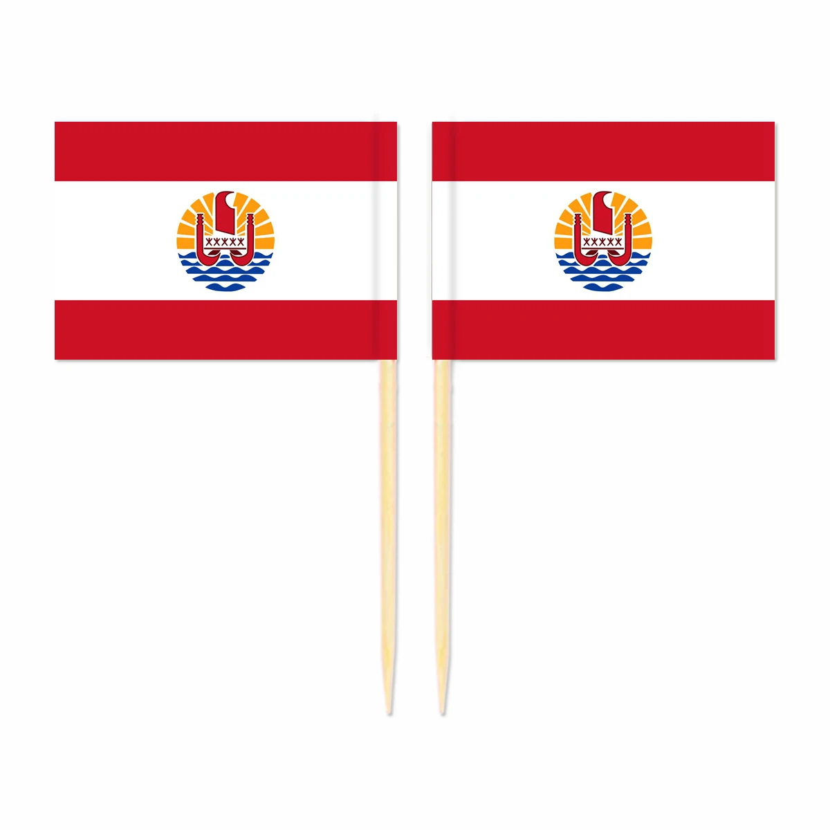 

French Polynesia Toothpick Flag, 3.2x2.5cm, Cake Topper, Party Cupcake, Wedding, Baby Shower, Lovely Baking Dessert Decorations