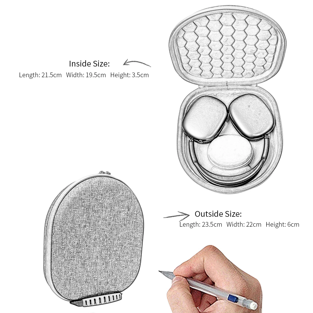 Custodia rigida in EVA per Bang & Olufsen Beoplay H95 H9i HX custodia protettiva per cuffie B & O H9 custodia da viaggio per cuffie di terza generazione