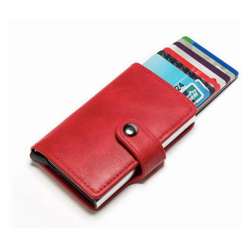 

New Rfid Anti-magnetic Card Holders Smart Wallets Men PU Leather Purse Vintage Short Women Purses Mini Money Bag Dropshipping