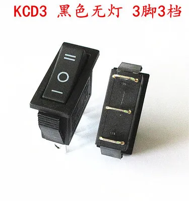 5PCS KCD3 Rocker Switch ON-OFF ON-OFF-ON 2 Position 3Pins Electrical equipment With Light Power Switch 16A 250V / 20A 125V AC