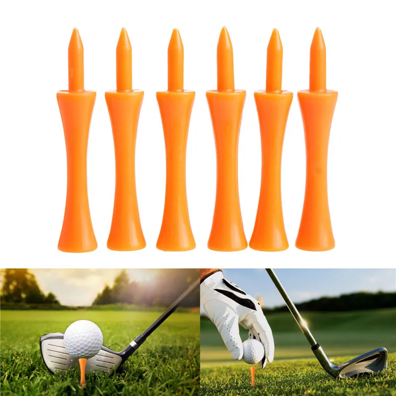 Hot 100Pcs 2 3/4 inch 70mm Plastic Plastic Tip Golf Tees Soft Cushion Top Tipped Tees Golf Training Aids Golf Accessories