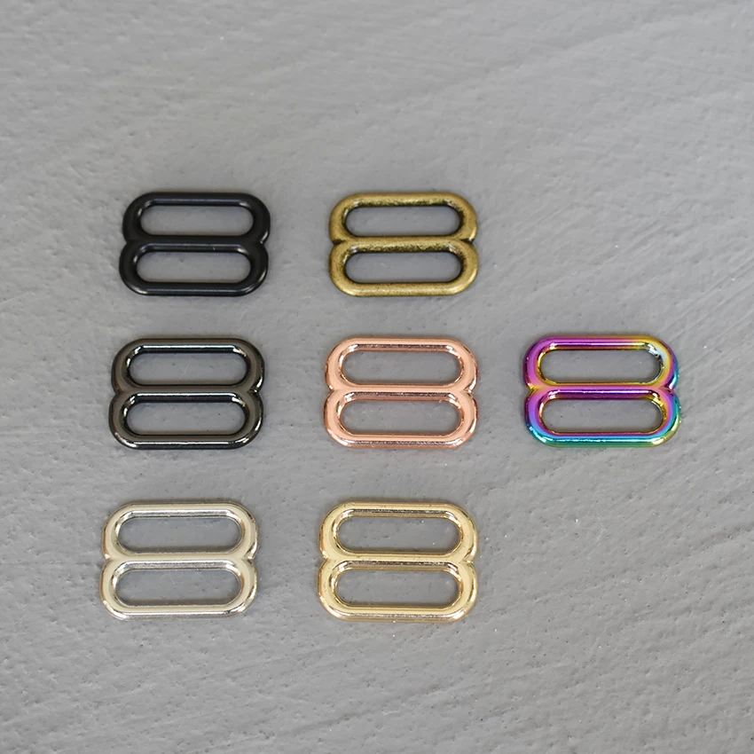 20 Pcs/Lot 8 Ring DIY dog collar Straps Bags Belts Accessories Adjuster Slider for 20mm Webbing High Quality Plated Metal