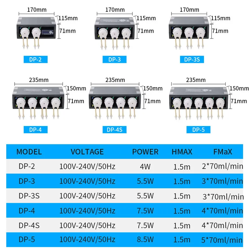 JEBAO Auto Dosing Pump DP-2/DP-3/DP-4/DP-5/DP-3S/DP-4S Jecod Marine Aquarium Reef Titration System Pump Water Pump Doser